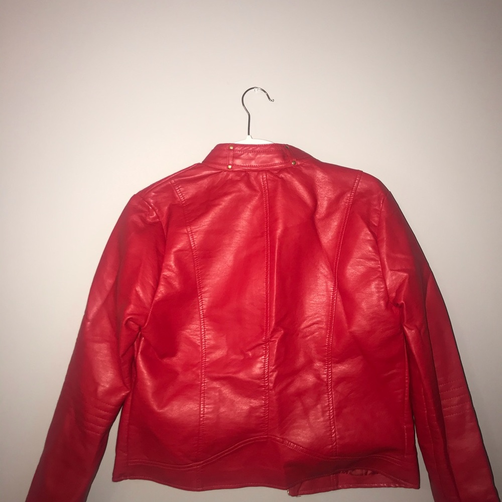 Red leather jacket - Picture 3 of 3